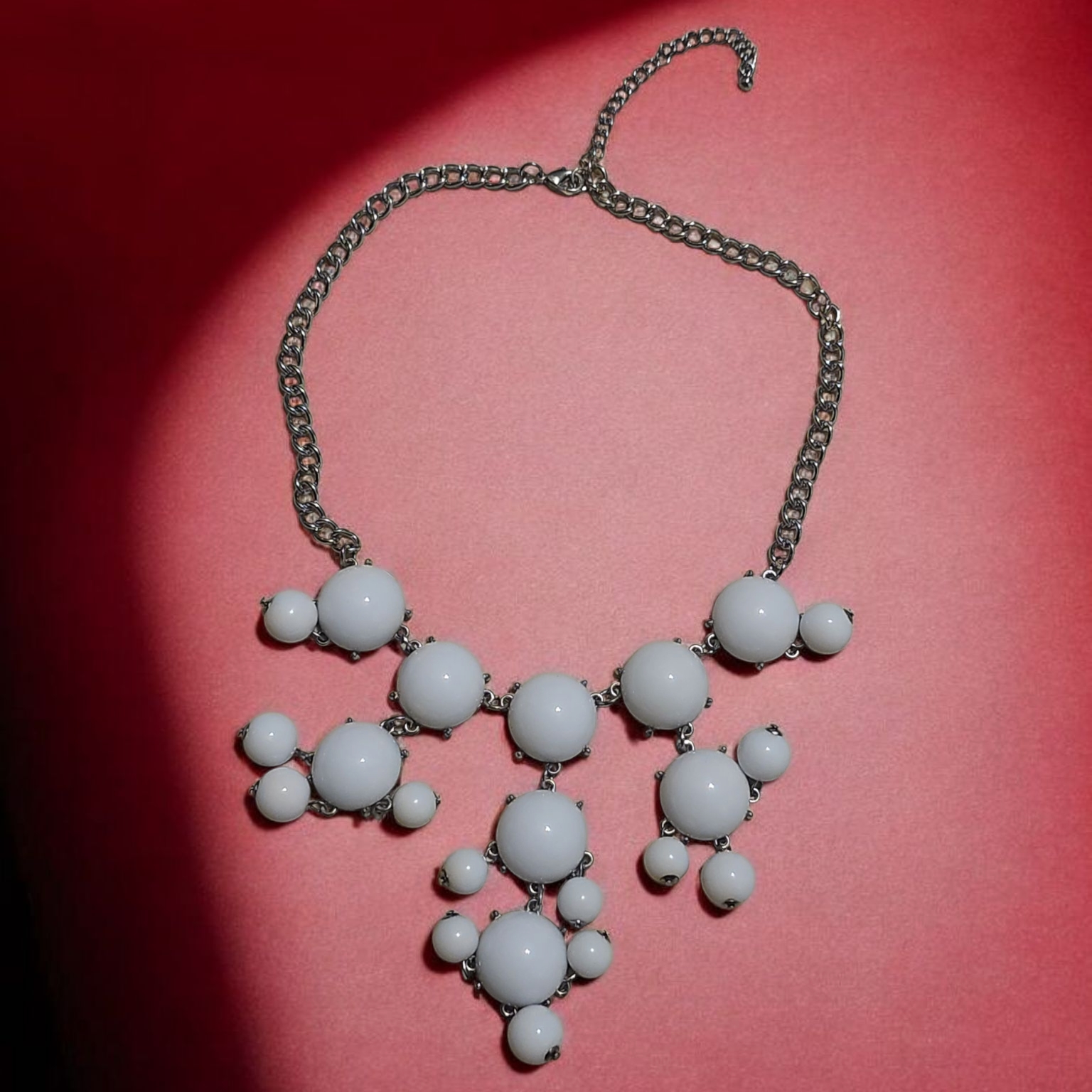 Elegant White Statement Necklace